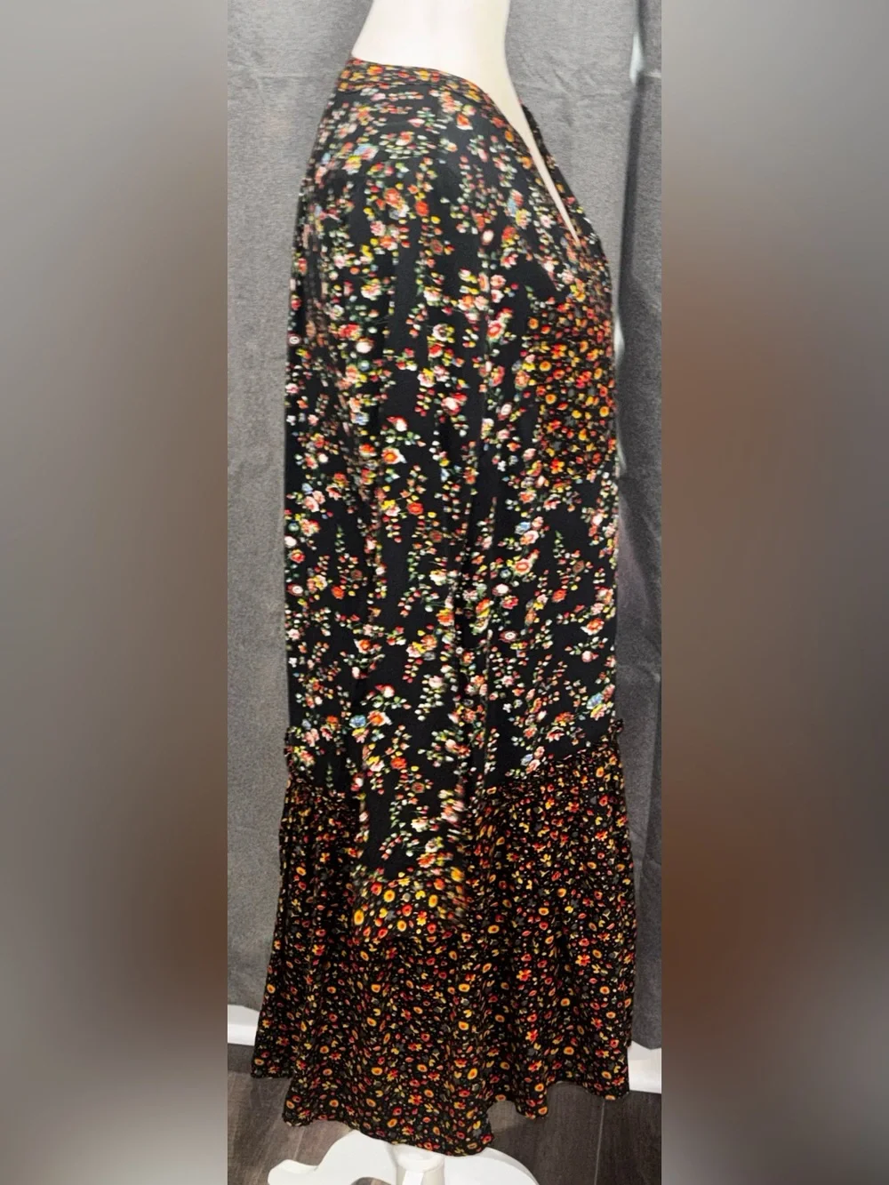NWT Anthropologie Maeve Marlie Button Front Floral Tunic Dress Bohemian Size 4 - Picture 8 of 11